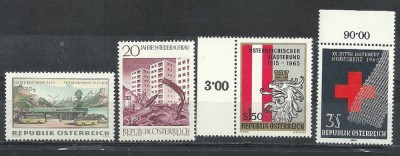 AUSTRIA &amp;ndash; ANIVERSARI, 4 serii complete NESTAMPILATE, L134 foto