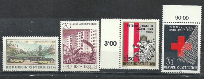 AUSTRIA &ndash; ANIVERSARI, 4 serii complete NESTAMPILATE, L134