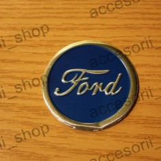 Emblema capac roata FORD ALBASTRU 60 mm