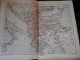 Harta color 37/46 cm - Balkans 29 - Atlas de Geographie Moderne, Paris, 1901
