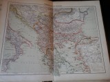 Harta color 37/46 cm - Balkans 29 - Atlas de Geographie Moderne, Paris, 1901