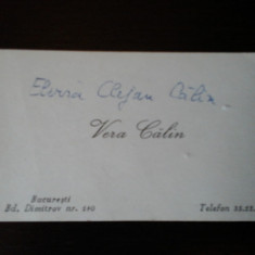 Carte de vizita Vera Călin