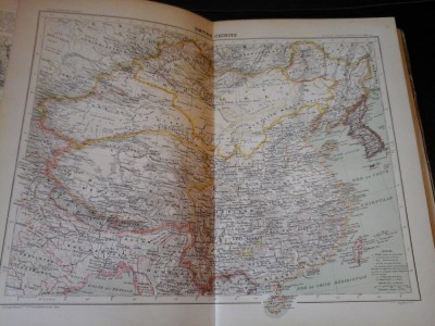 Harta color 37/46 cm - Imp. Chinez 44 - Atlas de Geographie Moderne, Paris,1901 foto