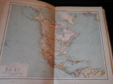 Harta color 37/46 cm - America N 55 - Atlas de Geographie Moderne, Paris, 1901