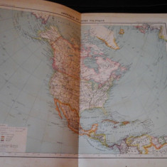 Harta color 37/46 cm - America N 55 - Atlas de Geographie Moderne, Paris, 1901