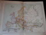 Harta color 37/46 cm - Europe 8 -Atlas de Geographie Moderne, Paris, 1901