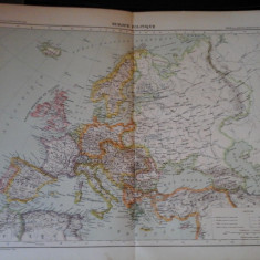 Harta color 37/46 cm - Europe 8 -Atlas de Geographie Moderne, Paris, 1901