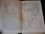 Harta color 37/46 cm - Belg et Pays-Bas 21 - Atlas de Geogr. Moderne,Paris,1901