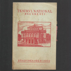 PROGRAMUL TEATRULUI NATIONAL BUCURESTI STAGIUNEA 1928-1929