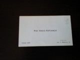 Carte de vizita Prof. Vasile Popeangă, cu dedicatie