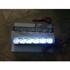 Lumini de zi DRL 6 led si lupa 6000k