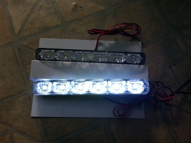 Lumini de zi DRL 6 led si lupa 6000k