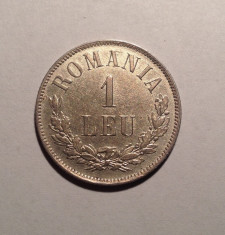 Romania 1 leu 1873 Piesa de colectie ! foto