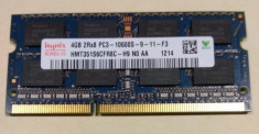 DDR3 RAM laptop memorie HYNIX 4GB 2RX8 PC3 10600 frecventa 1333 Mhz 1.5v foto