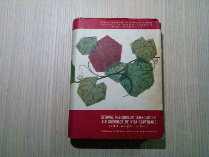 STUDIUL INSUSIRILOR TEHNOLOGICE ALE SOIURILOR DE VITA RODITOARE - 1957, 740 p.