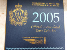 San Marino set EURO 2005-Contine si 5 euro 2005 Ag 925 foto