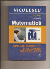 Matematica - Sinteze Teoretice ?i Algoritmi de rezolvare, Virgil Ionescu foto