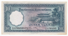 CHINA 10 yuan 1936 aUNC Central Bank of China P-218c foto