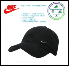 In STOC! Sapca Nike Metal Neagra - 70% Poliester - Cod autenticitate 943092 foto