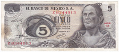 MEXIC 5 pesos 1971 VF P-62b foto