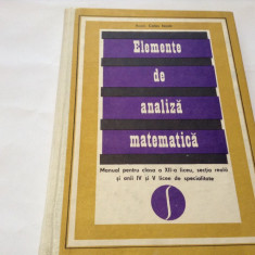 Elemente de analiza matematica Manual pentru clasa XII liceu Caius Iacob-RF5/3