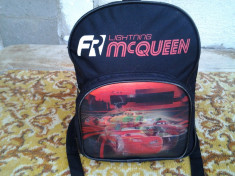 Disney Cars McQueen ghiozdan elevi rucsac scoala 30 cm foto