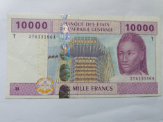 Africa centrala-CONGO-10000 FRANCI 2002-T foto