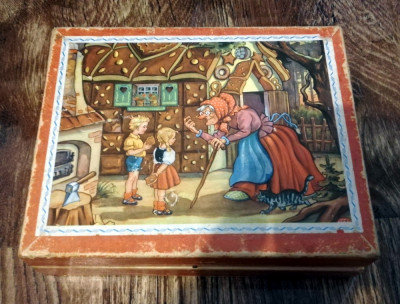 JOC FOARTE VECHI TIP PUZZLE CUBURI , CUTIE DIN LEMN foto