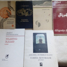 ANGHEL DUMBRAVEANU: LOT 6 VOLUME DE VERSURI (1961-89/UNUL CU DEDICATIE-AUTOGRAF)