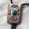 argint COLIER NAVAJO CRAVATA BOLO AMERINDIAN foarte RAR cu TURCOAZ exceptional