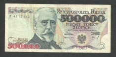 POLONIA 500000 500.000 ZLOTI ZLOTYCH 1993 [2] P-161a.1 , VF foto