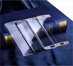 Geam Samsung Galaxy S6 edge plus negru + folie sticla curbata foto