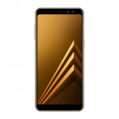 Smartphone Samsung Galaxy A8 2018 , Dual Sim , 5.6 Inch Full HD , Super AMOLED , Octa Core , 32 GB , 4 GB RAM , Retea 4G LTE , Android Nougat , Gold foto