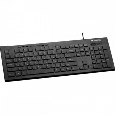 Tastatura cu fir Canyon CNS-HKB2-US Ultra slim USB Negru foto