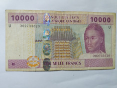 Africa centrala-Camerun-10000 FRANCI 2002-U foto