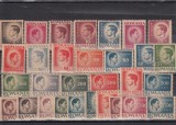 ROMANIA 1945 LP 188 UZUALE MIHAI I HARTIE GRI SERIE MNH, Nestampilat