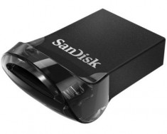 Stick USB SanDisk Ultra Fit, 16GB, USB 3.1 (Negru) foto