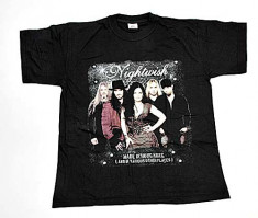 Tricou ROCK NIGHTWISH - logo bufnita si band foto