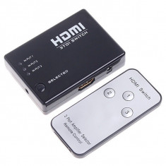 Spliter splitter HDMI 3 Porturi 1080P cu telecomanda Video Switch HD DVD DVR foto