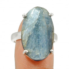 Inel Kyanit Paraiba blue-(masura 8)-Ag 925 foto