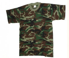 Tricou - militar - camuflaj woodland...OFERTA !! foto