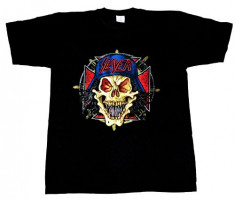 Tricou ROCK Slayer - craniu cu casca foto