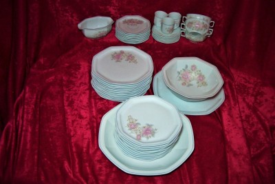 Set portelan Limoges deluxe, Art Deco Floral, colectie, cadou, vintage foto