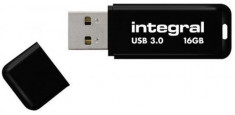 Stick USB Integral INFD16GBNOIR3.0, 16 GB, USB 3.0 (Negru) foto