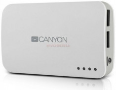 Acumulator extern Canyon CNE-CPB78W, 7800 mAh, 2 USB, Universal (Alb) foto