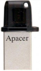 Stick USB Apacer AH175, 16GB, USB 2.0, Micro USB (Negru) foto