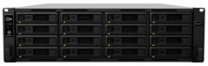 NAS Synology RS2818RP+, 16 Bay-uri, Gigabit, Procesor Intel Atom C3538, Quad Core 2.1 GHz, 4 GB DDR4 (Negru) foto