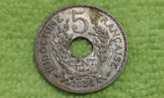 5 centi 1938 indochina Franceza foto