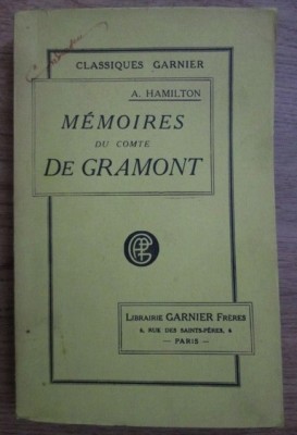 Memoires du Comte de Gramont/ par H. Hamilton foto