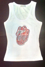 Maieu dama - Rolling Stones - limba ( alb crem )........OFERTA !! foto